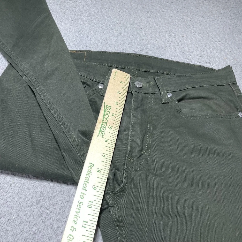 Levis 514 Jeans Mens 32x32 Green Dark Wash Straight Regular Fit Denim Pants